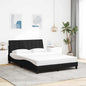 Estructura de cama sin colchón Hanko de tela gris oscuro 160x200 cm