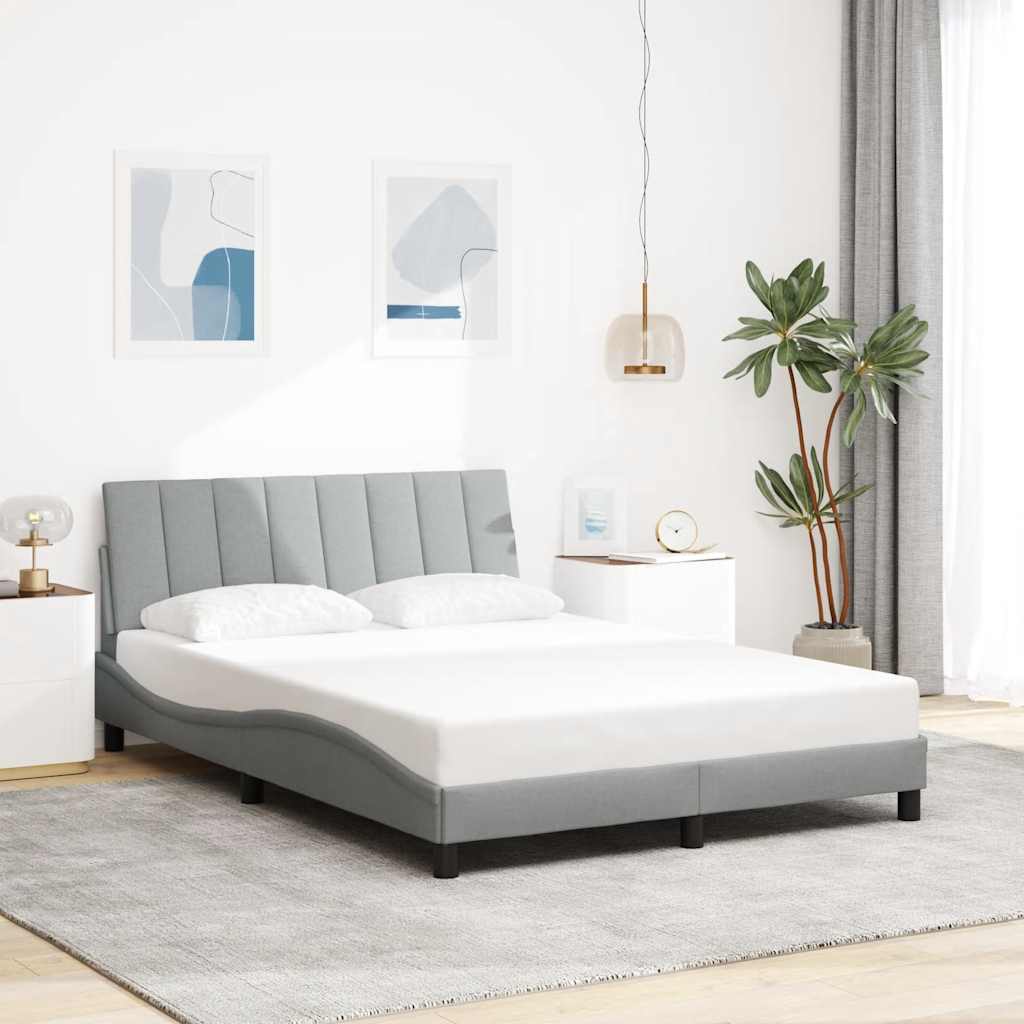 Estructura de cama sin colchón Hanko de tela gris oscuro 160x200 cm