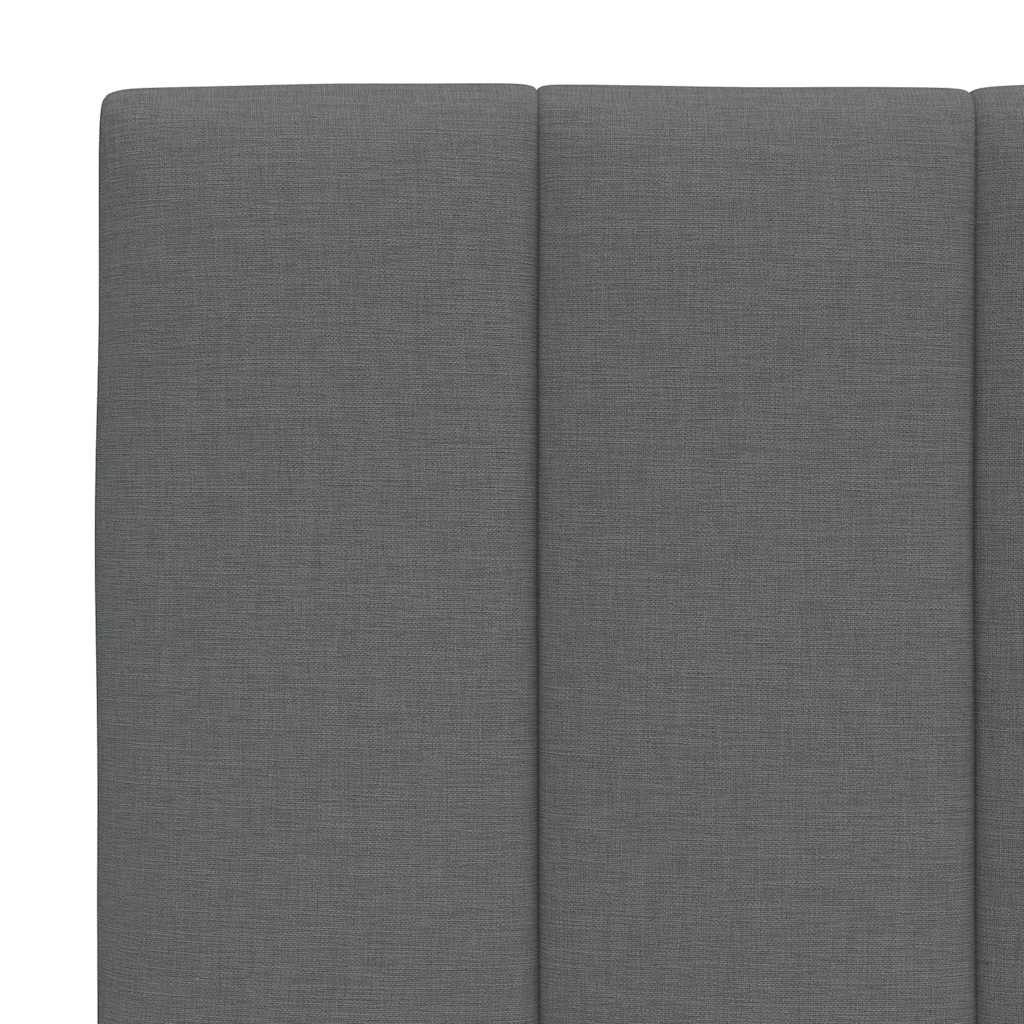 Estructura de cama sin colchón Hanko de tela gris oscuro 160x200 cm