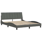 Estructura de cama sin colchón Hanko de tela gris oscuro 160x200 cm