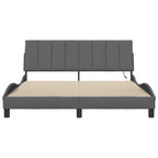 Estructura de cama sin colchón Hanko de tela gris oscuro 160x200 cm