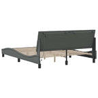 Estructura de cama sin colchón Hanko de tela gris oscuro 160x200 cm