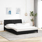 Estructura de cama sin colchón Hanko de tela gris oscuro 160x200 cm