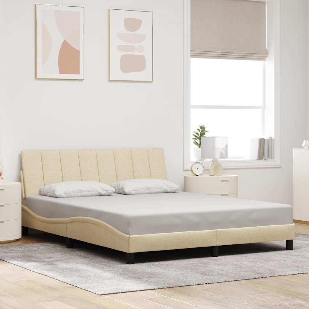 Estructura cama cabecero madera maciza pino blanco 180x200 cm