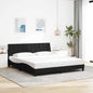 Estructura de cama sin colchón Hanko de tela gris oscuro 160x200 cm