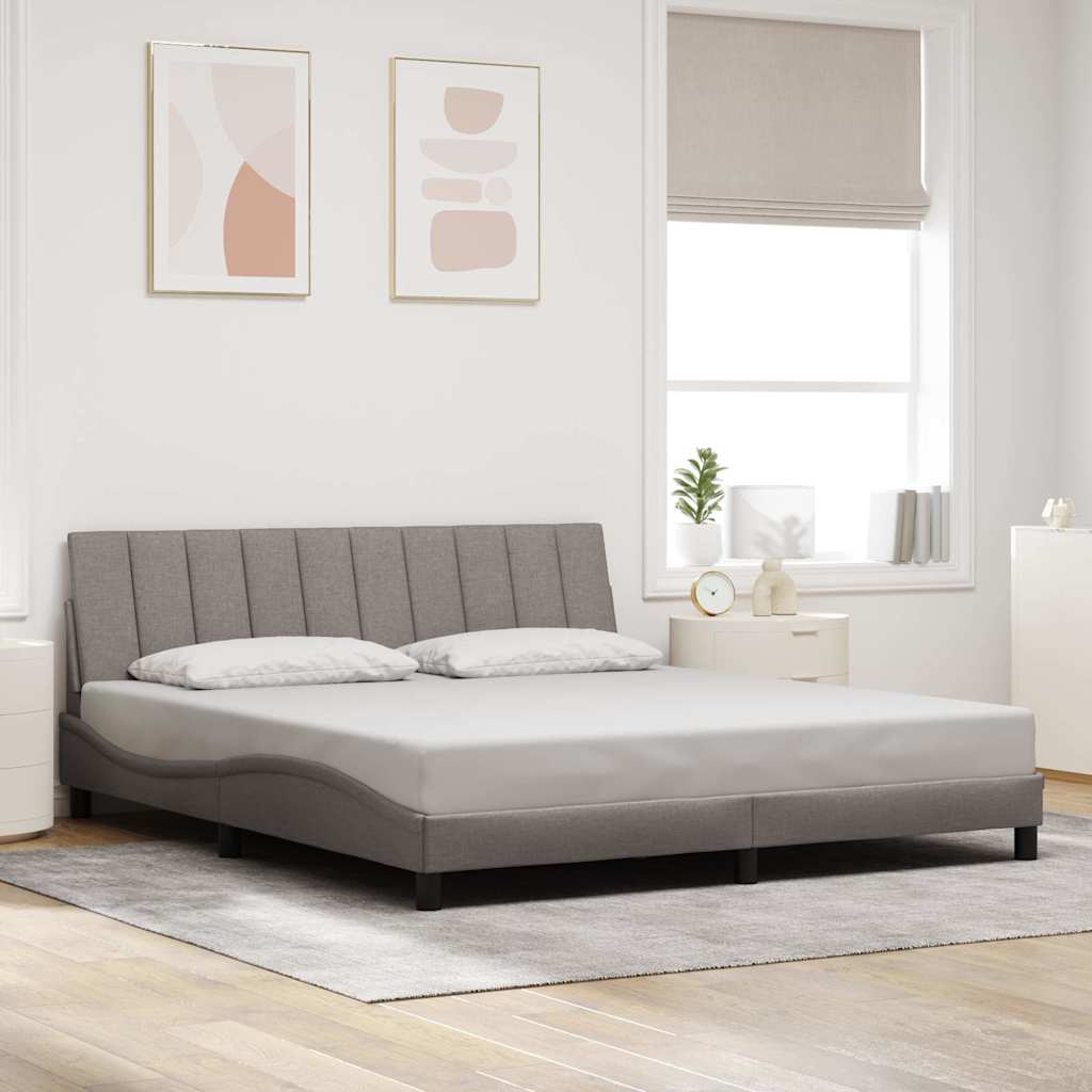 Estructura de cama sin colchón Hanko de tela gris oscuro 160x200 cm