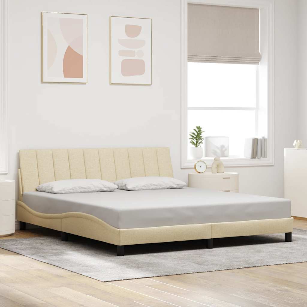 Estructura de cama sin colchón Hanko de tela gris oscuro 160x200 cm