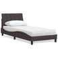 Cama con colchón de tela azul 160x200 cm