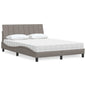 Cama con colchón de tela azul 160x200 cm