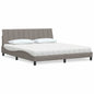 Cama com colchão de tecido cor creme 180x200 cm