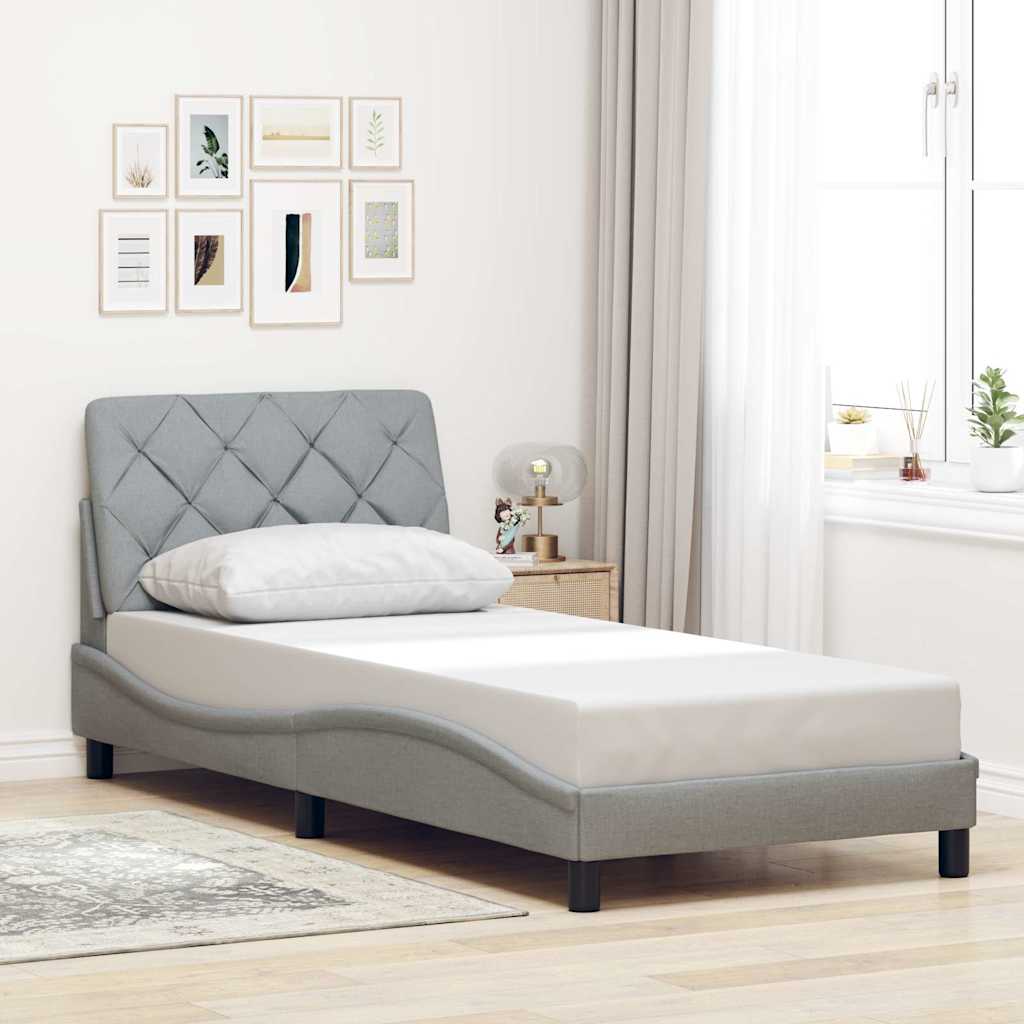 Estructura de cama sin colchón madera maciza pino 75x190 cm