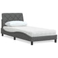 Cama con colchón de tela azul 160x200 cm