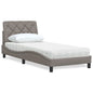 Cama com colchão de tecido cor creme 180x200 cm