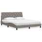 Cama con colchón de tela azul 160x200 cm