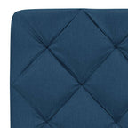 Cama con colchón de tela azul 160x200 cm