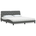 Cama con colchón de tela color crema 180x200 cm