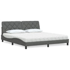 Cama con colchón de tela color crema 180x200 cm