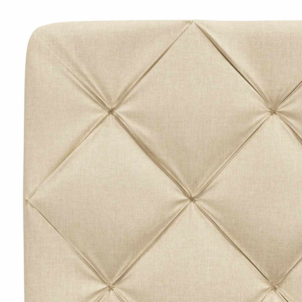 Cama con colchón de tela color crema 180x200 cm