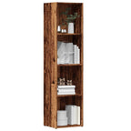 Armario de libros contrachapada blanco brillo 82,5x30,5x80 cm