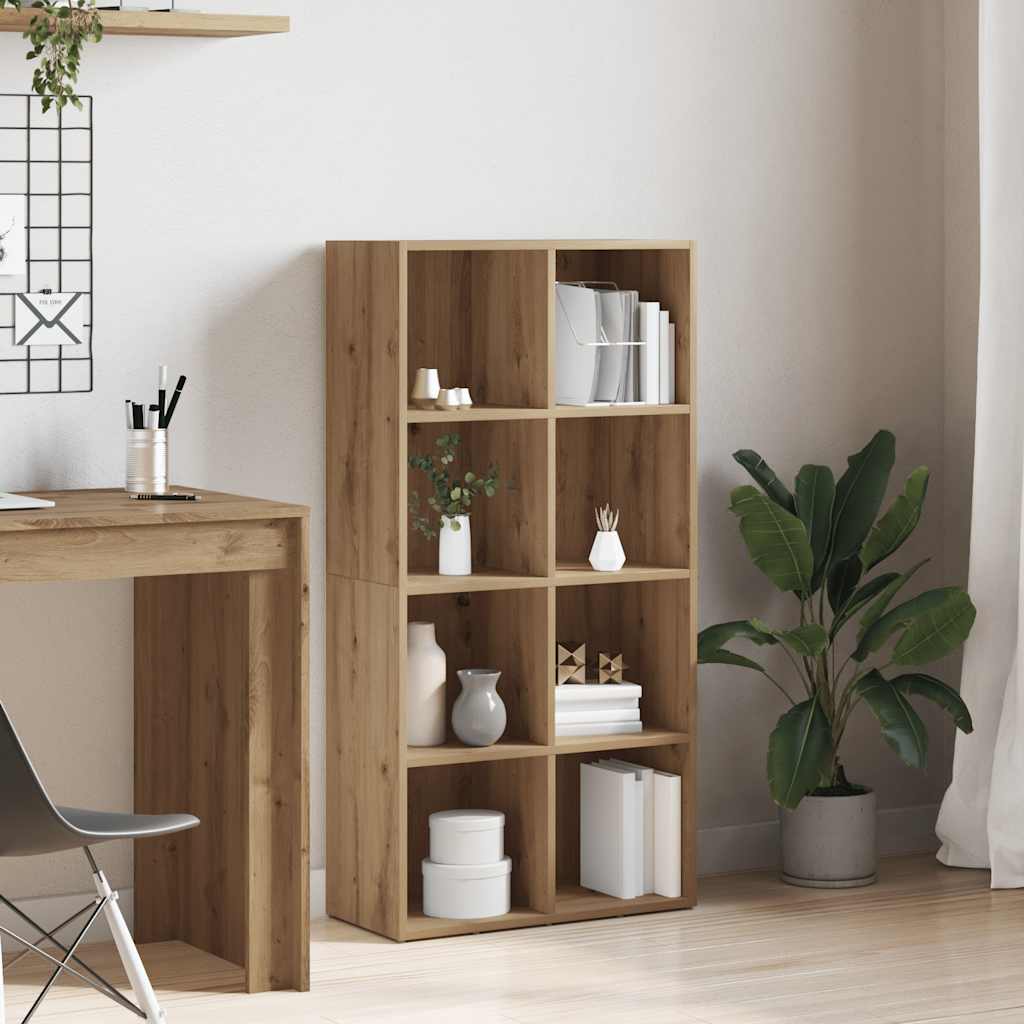 Armario de libros contrachapada blanco brillo 82,5x30,5x80 cm