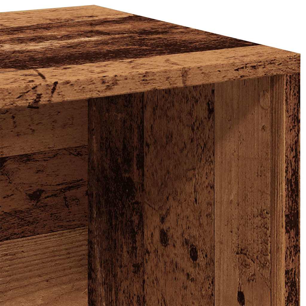 Caja de almacenaje madera de ingeniería envejecida 69,5x34x36cm
