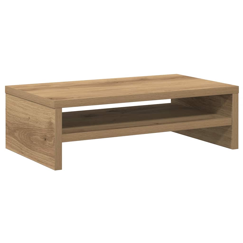 Soporte mesa pantalla madera ingeniería roble 42x24x13 cm