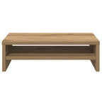 Soporte mesa pantalla madera ingeniería roble 42x24x13 cm