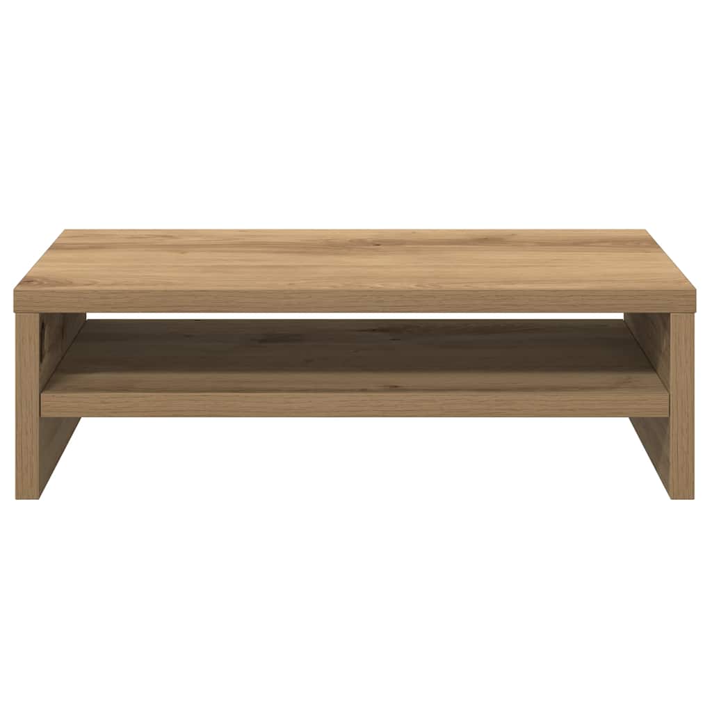 Soporte mesa pantalla madera ingeniería roble 42x24x13 cm