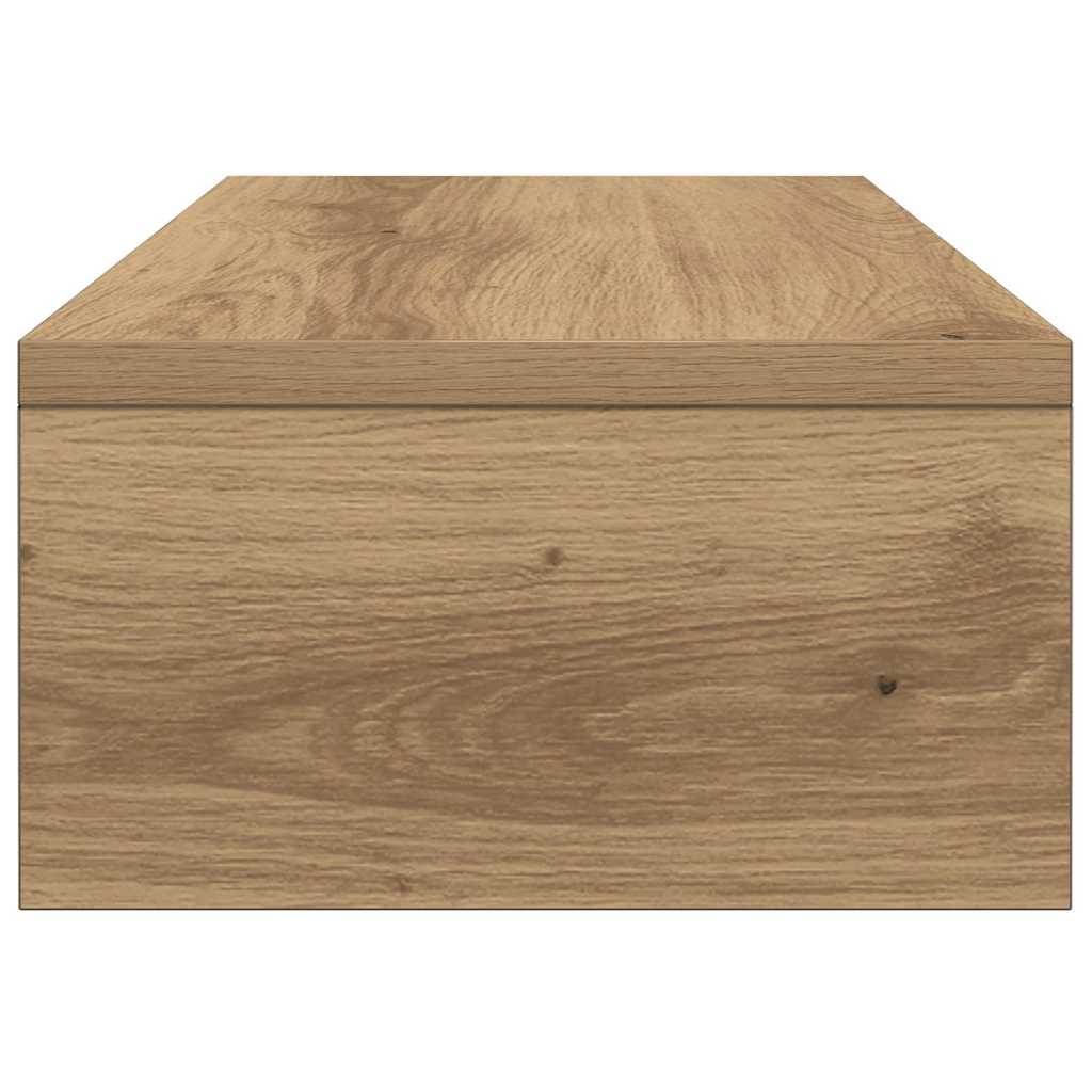 Soporte mesa pantalla madera ingeniería roble 42x24x13 cm