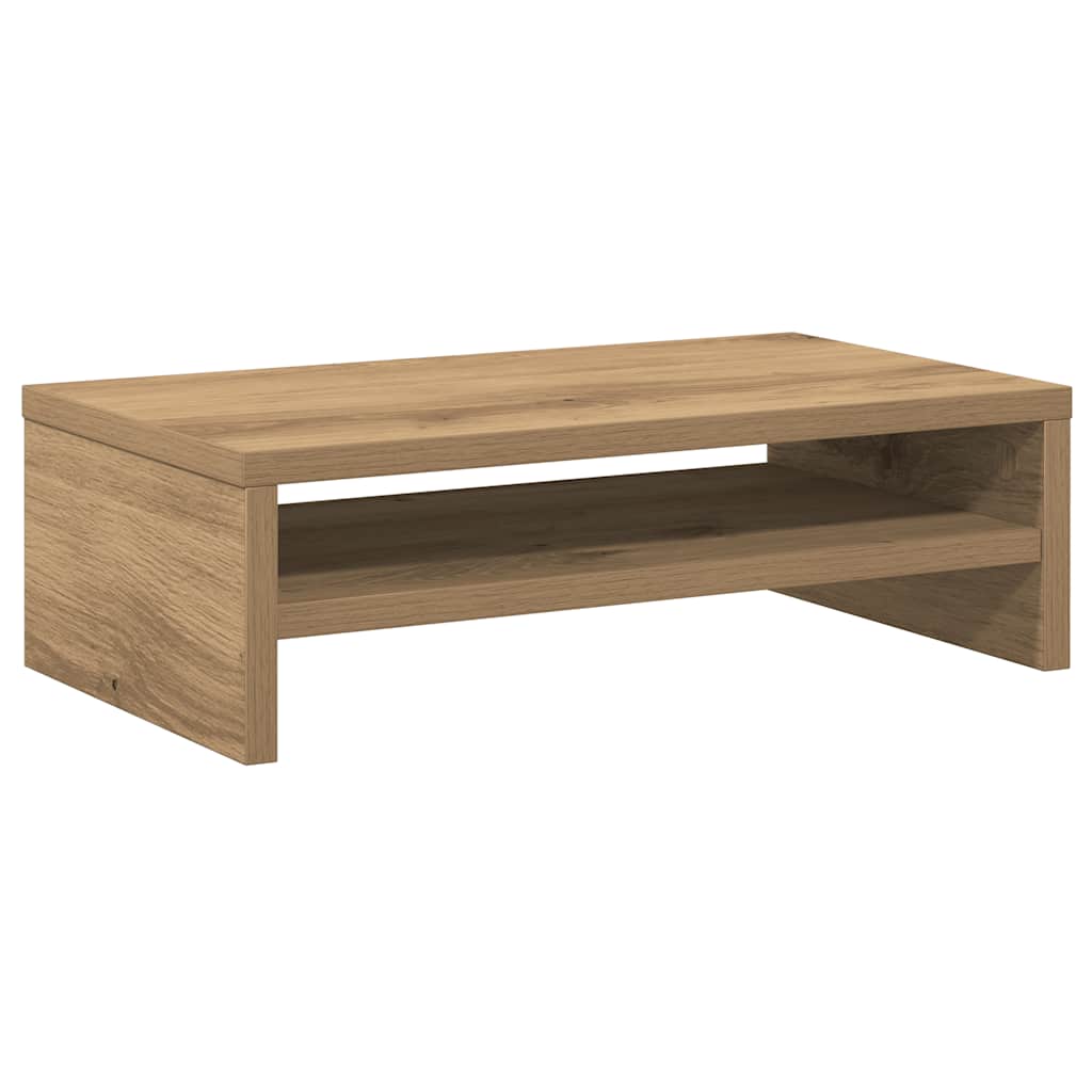 Soporte mesa pantalla madera ingeniería roble 42x24x13 cm