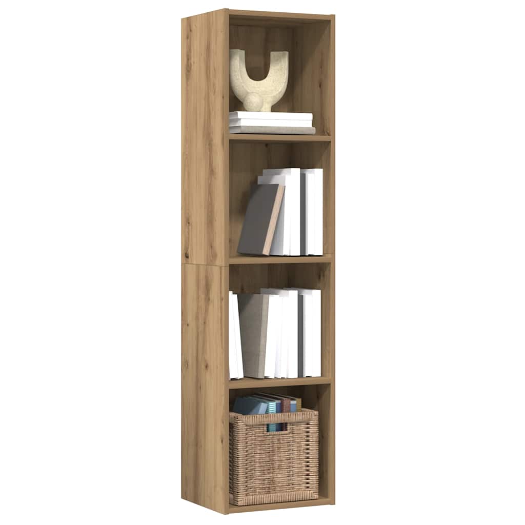 Mueble TV/Librería madera vieja 36x30x143cm madera ingeniería