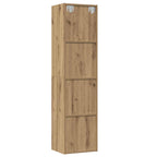 Mueble TV/Librería madera vieja 36x30x143cm madera ingeniería