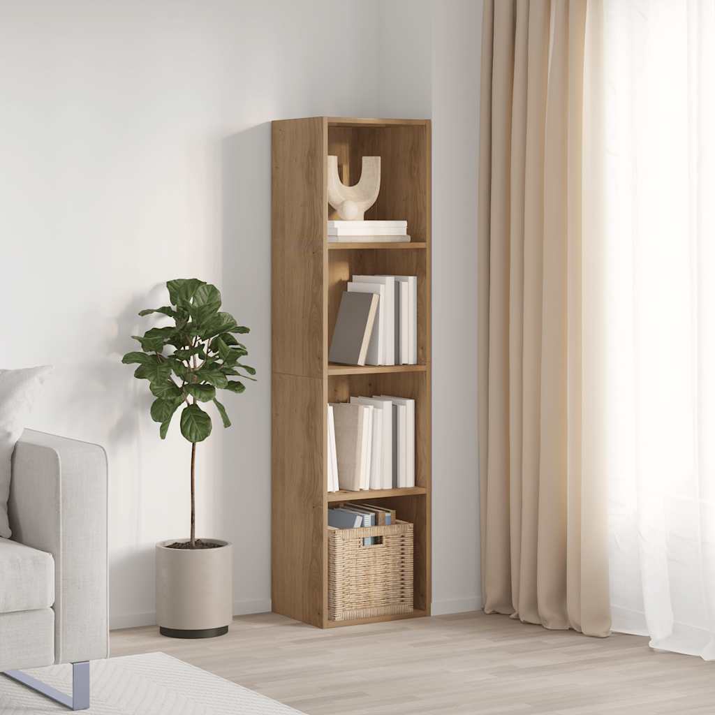 Mueble de TV/Librería roble artesanal 36x30x143cm