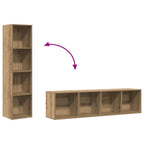 Mueble de TV/Librería roble artesanal 36x30x143cm