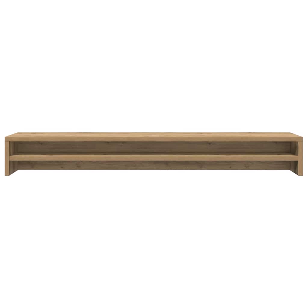 Soporte para monitor de roble artesanal, 100 x 24 x 13 cm, madera de ingeniería