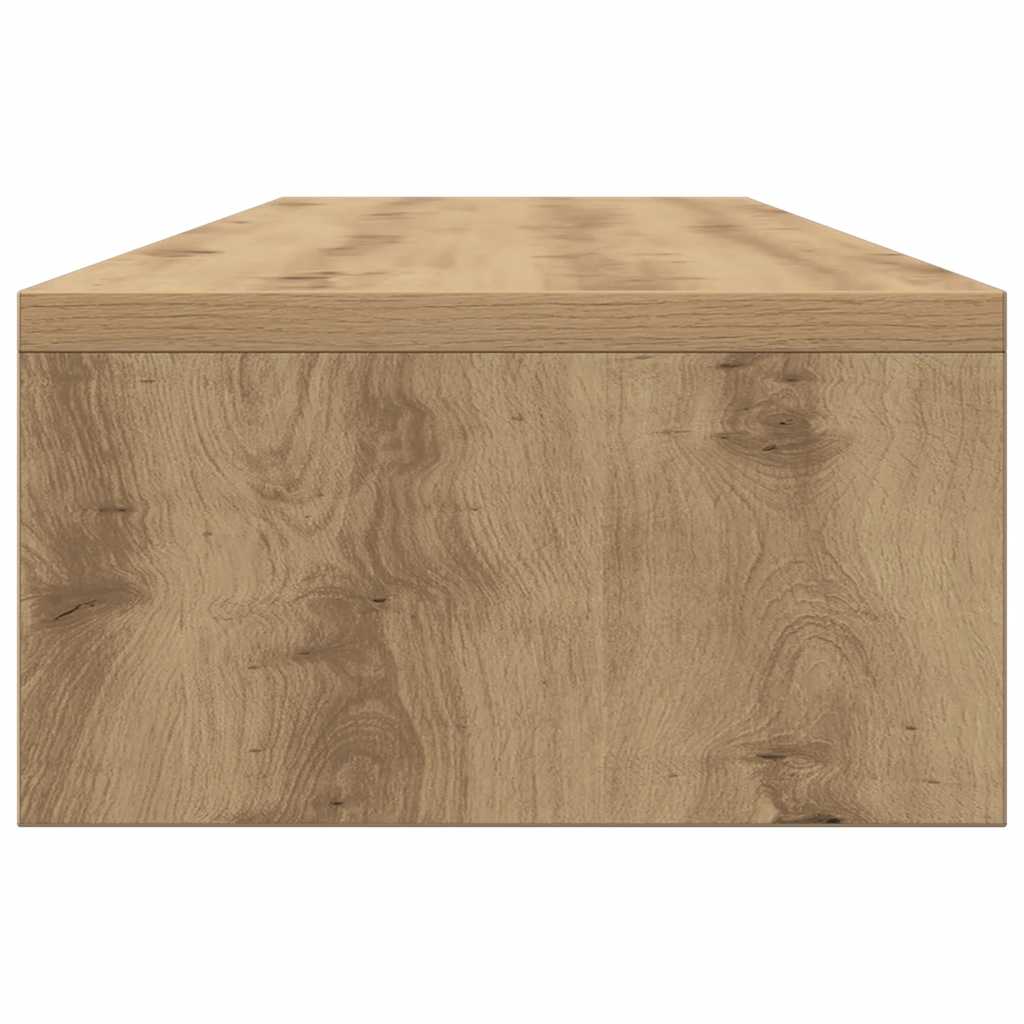 Soporte para monitor de roble artesanal, 100 x 24 x 13 cm, madera de ingeniería