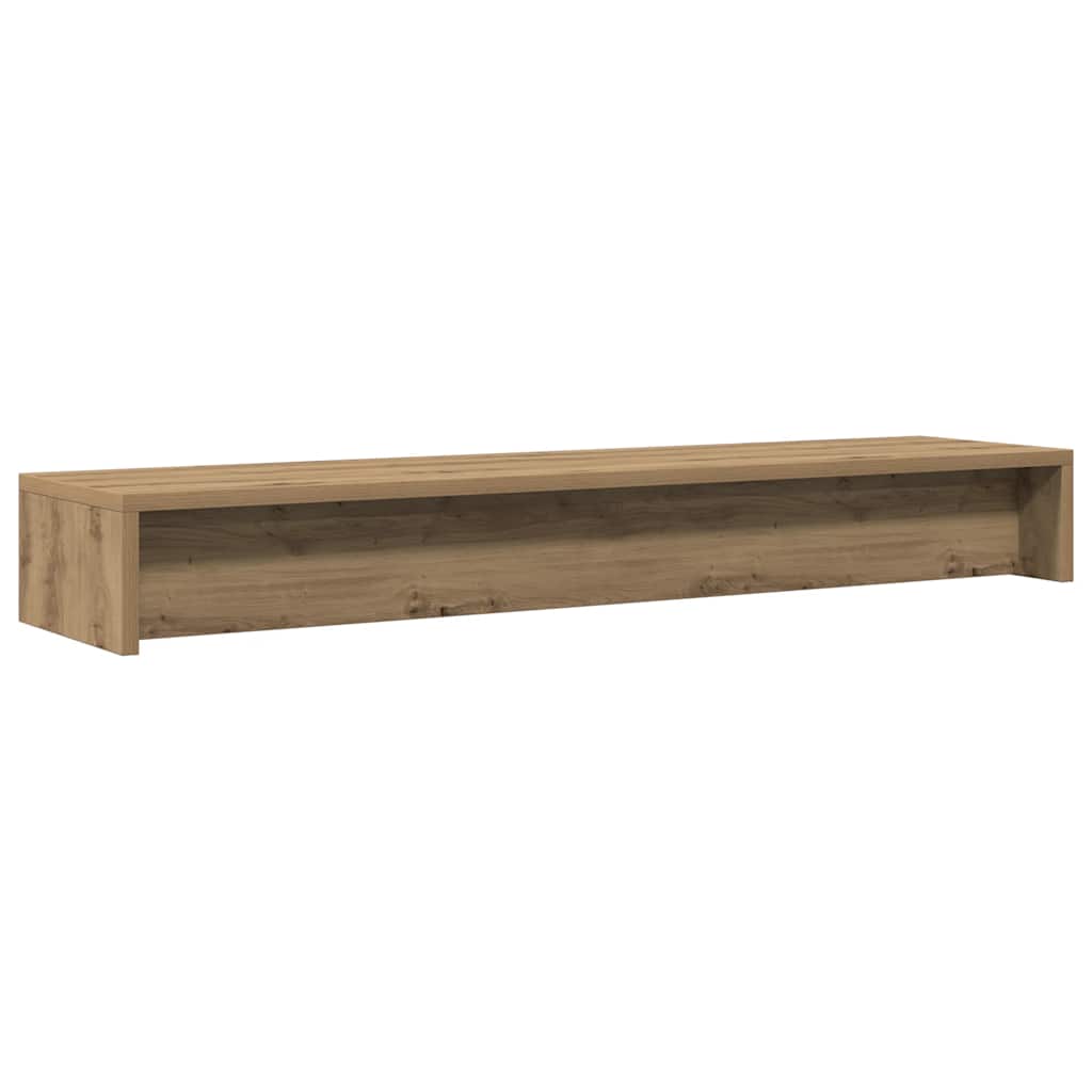 Soporte para monitor de roble artesanal, 100 x 24 x 13 cm, madera de ingeniería