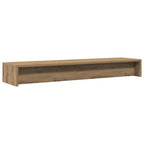 Soporte para monitor de roble artesanal, 100 x 24 x 13 cm, madera de ingeniería