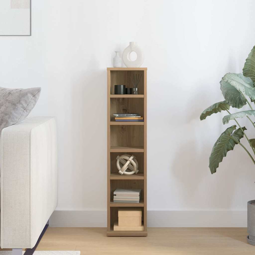 Estantería para CDs de madera contrachapada madera envejecida