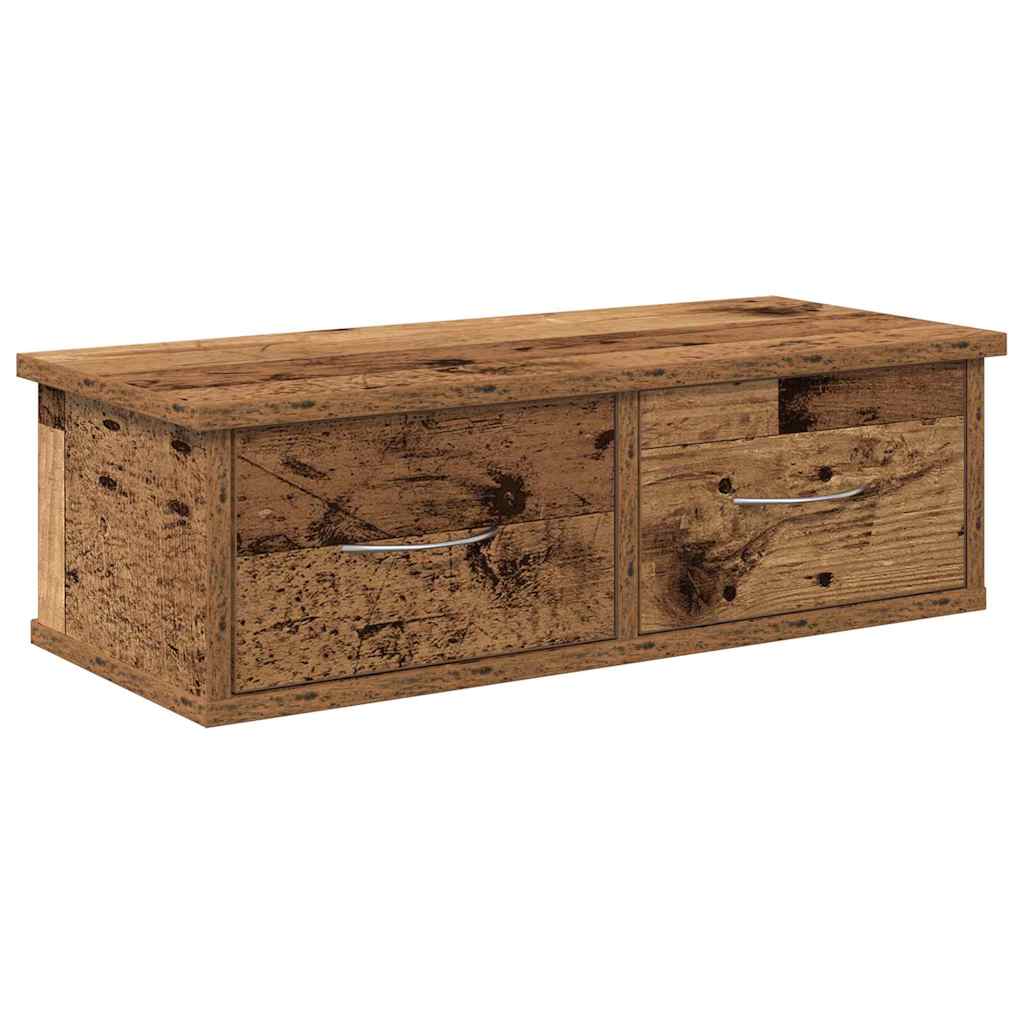Armario pared madera ingeniería madera envejecida 60x26x18,5 cm