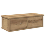 Armario pared madera de ingeniería roble artesano 60x26x18,5 cm