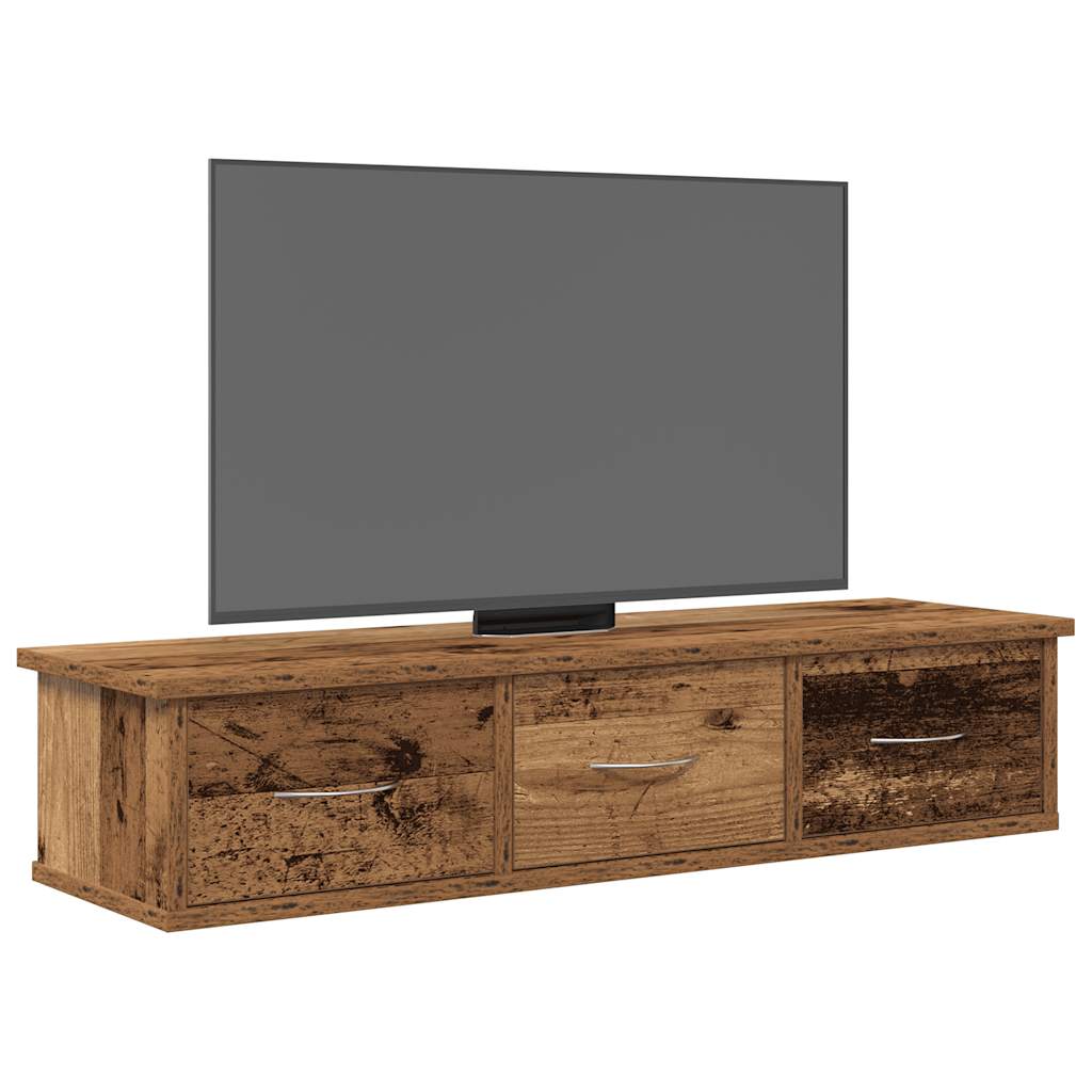 Armario de pared madera ingeniería envejecida 88x26x18,5 cm