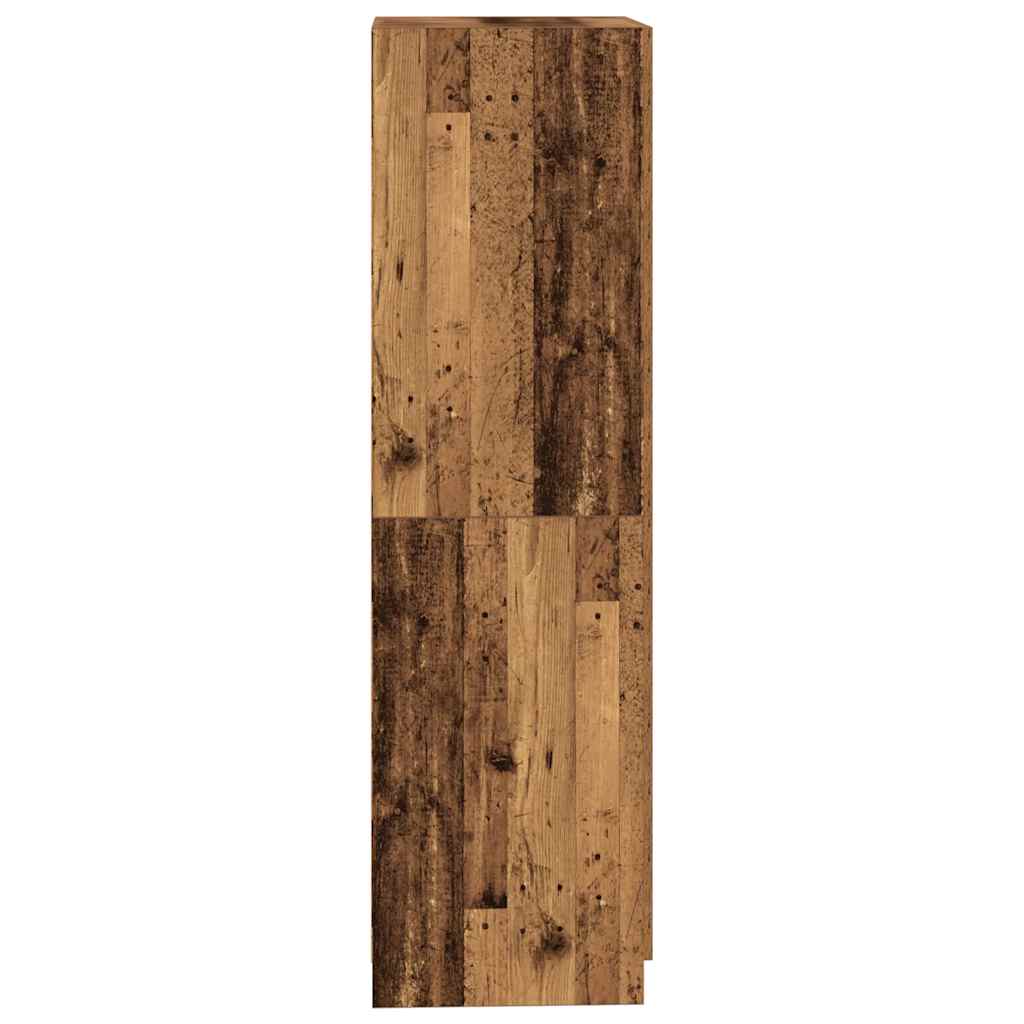 Armario de madera de ingeniería madera envejecida 80x52x180 cm