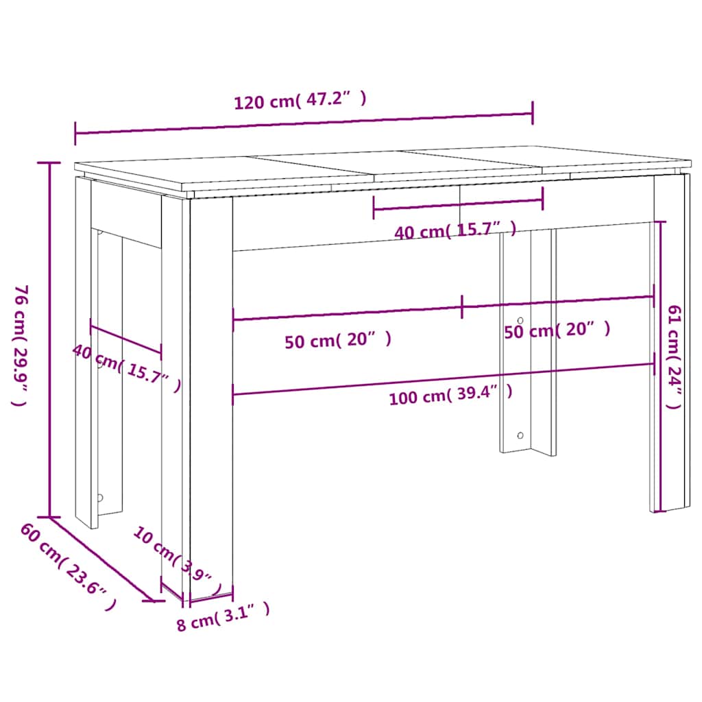 Mesa de comedor de madera contrachapada madera vieja