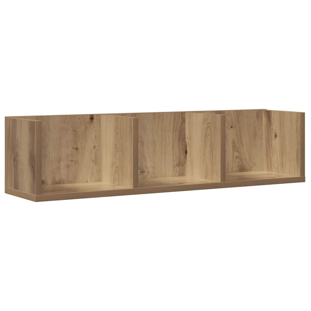 Estante de pared CD madera ingeniería roble artisan 75x18x18 cm