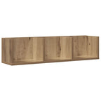 Estante de pared CD madera ingeniería roble artisan 75x18x18 cm