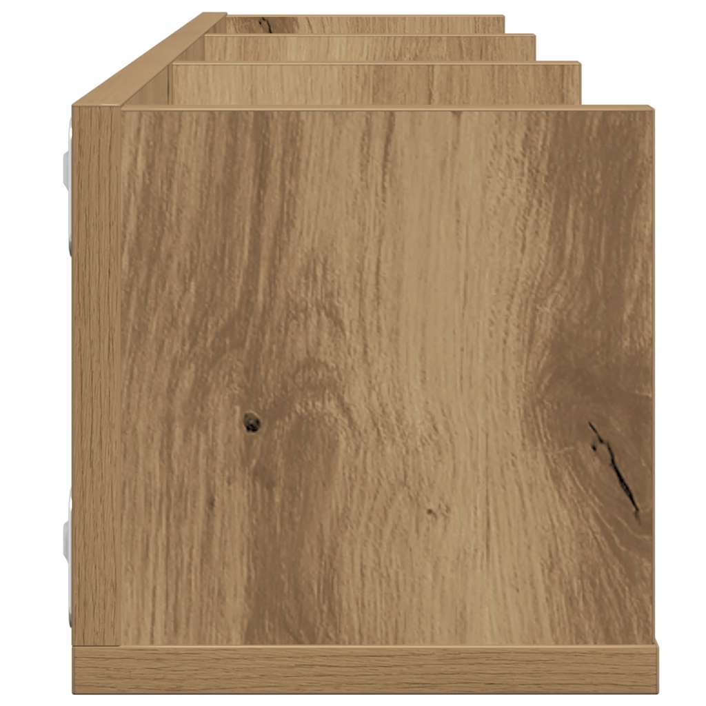 Estante de pared CD madera ingeniería roble artisan 75x18x18 cm