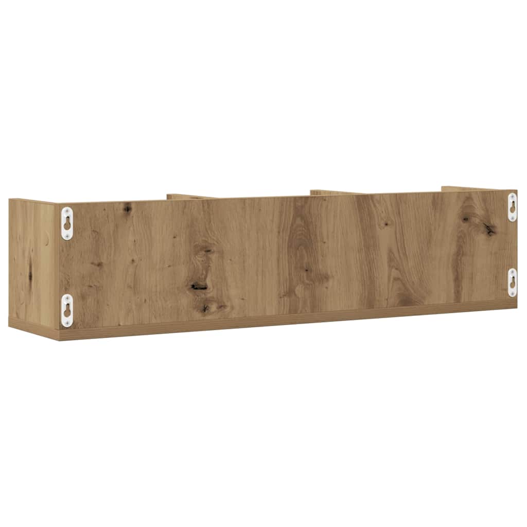 Estante de pared CD madera ingeniería roble artisan 75x18x18 cm