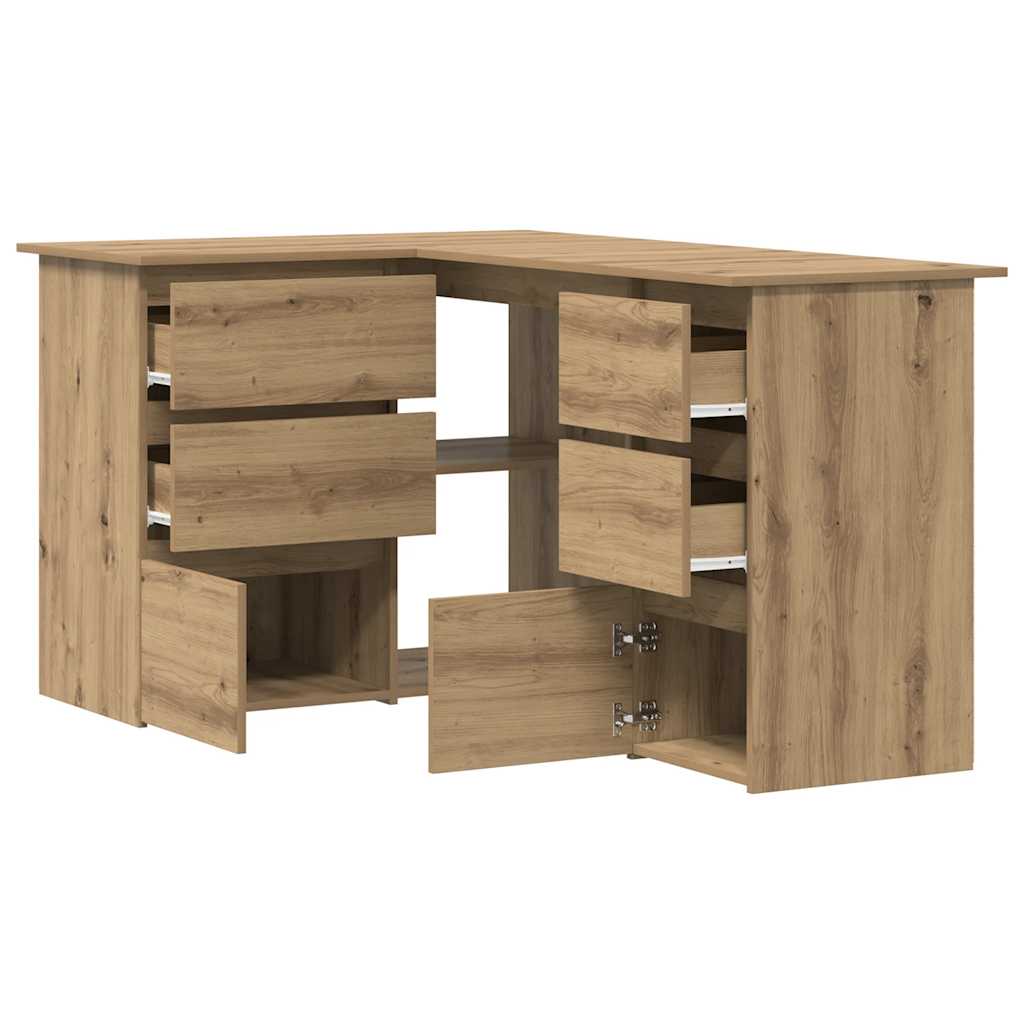 Escritorio de esquina madera contrachapada 145x100x76 cm