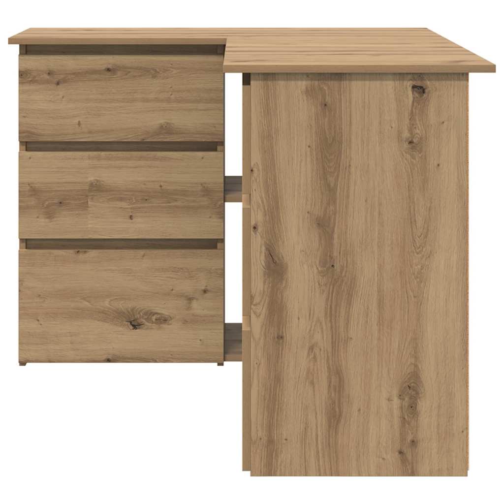 Escritorio de esquina madera contrachapada 145x100x76 cm
